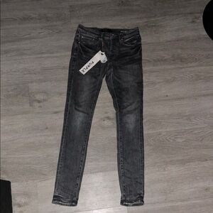 Grey purple jeans